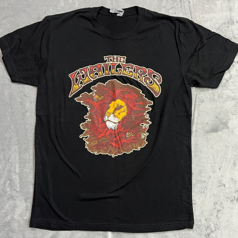 The Wailers T Shirt Lion Graphic Tee Men Medium Black Reggae Jamaican Bob Marley